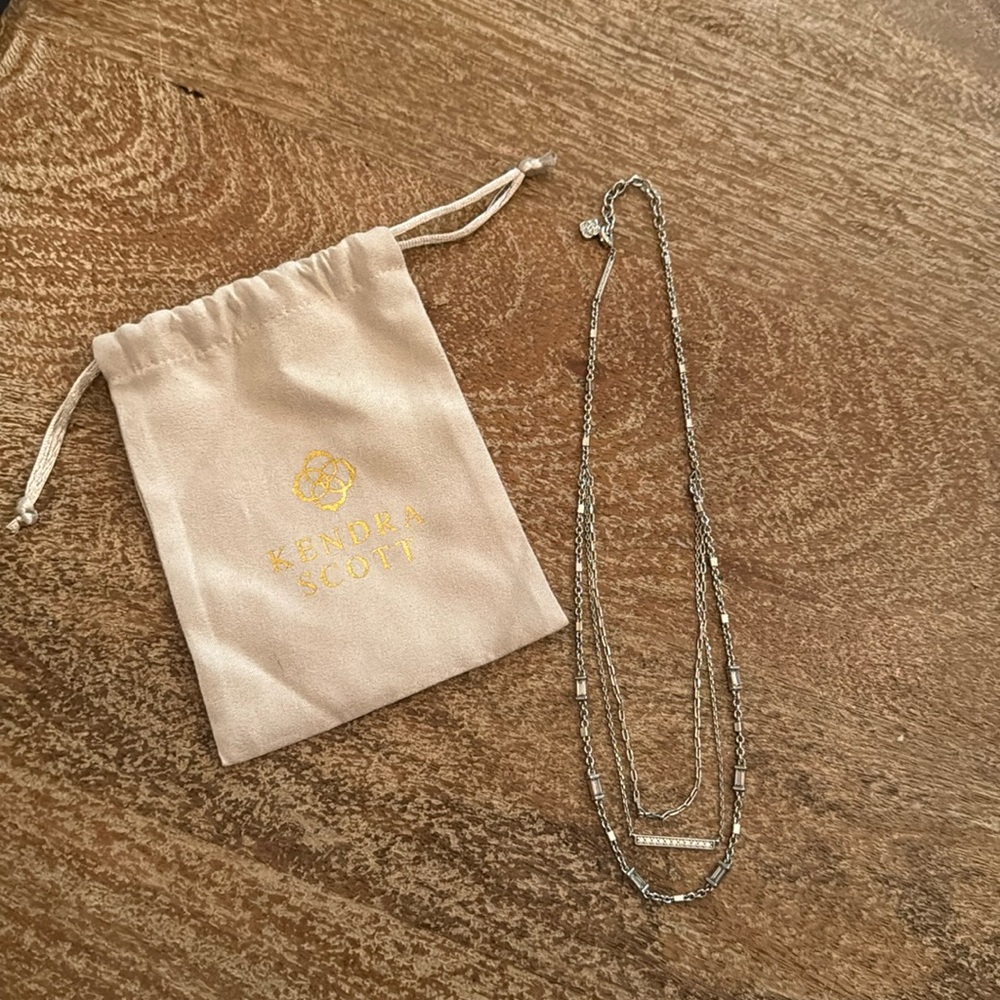 Kendra Scott diamond triple drop necklace